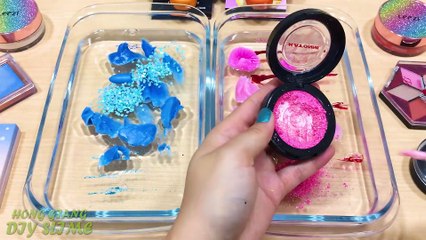 Pink vs Blue ! Mixing Makeup Eyeshadow into Clear Slime | Satisfying Slime s #558