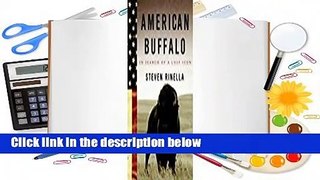 Full E-book  American Buffalo: In Search of a Lost Icon  For Kindle