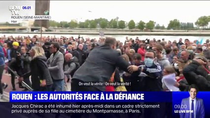 À Rouen, des manifestants tentent de forcer l'entrée du conseil métropolitaion