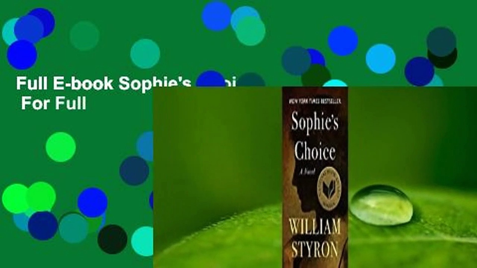 Full E Book Sophie S Choice For Full Video Dailymotion