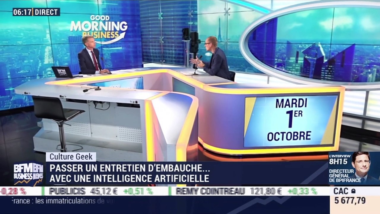 Passer un entretien d'embauche avec une intelligence artificielle - Culture Geek, par Anthony Morel - 01/10