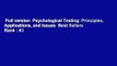 Full version  Psychological Testing: Principles, Applications, and Issues  Best Sellers Rank : #3