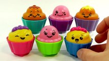 HUEVOS SORPRESA CON FORMA DE CUPCAKES PARA APRENDER COLORES Y FORMAS CON PLASTILINA