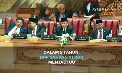 DPR Sahkan 91 RUU Menjadi UU Selama Masa Bakti 2014-2019