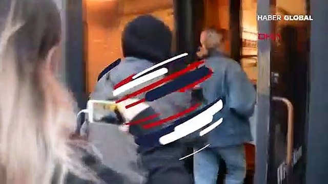 Vegan eylemciler ile müşteriler arasında yumruklu kavga kamerada