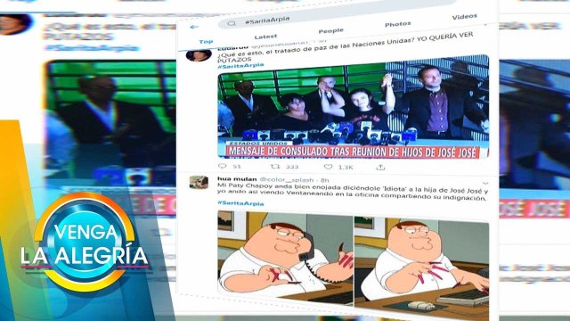 La actitud de Sarita ante muerte de José José la ha hecho blanco perfecto de memes.|Venga La Alegría