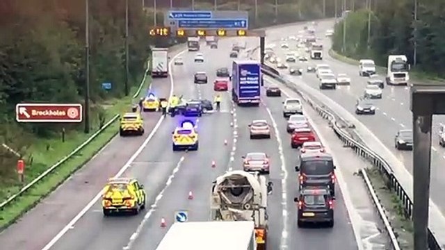 M6 crash at junction 31a