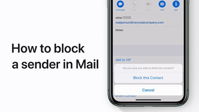 How to block a sender in Mail in iOS 13 on your iPhone, iPad, or iPod touch – Apple Support