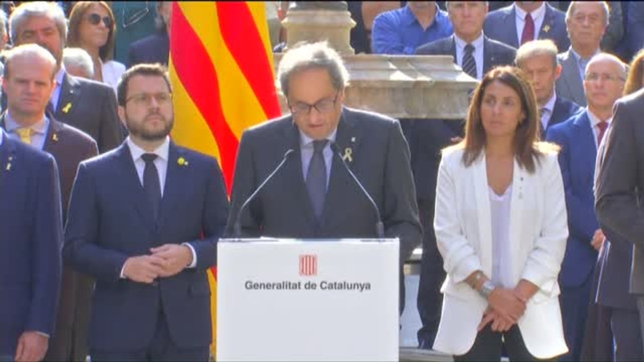 Declaración institucional el 1-O para "avanzar sin excusas hacia la República catalana"