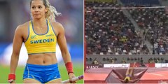 Angélica Bengtsson rompe su pértiga al clavarla y después bate el récord de Suecia con una prestada