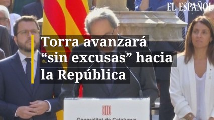 Torra avanzará "sin excusas" hacia la República