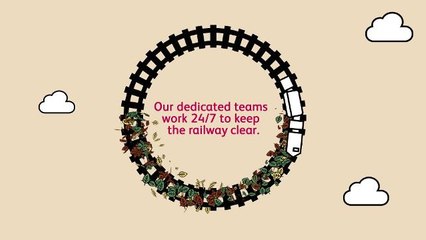 How leaves on the line delay trains