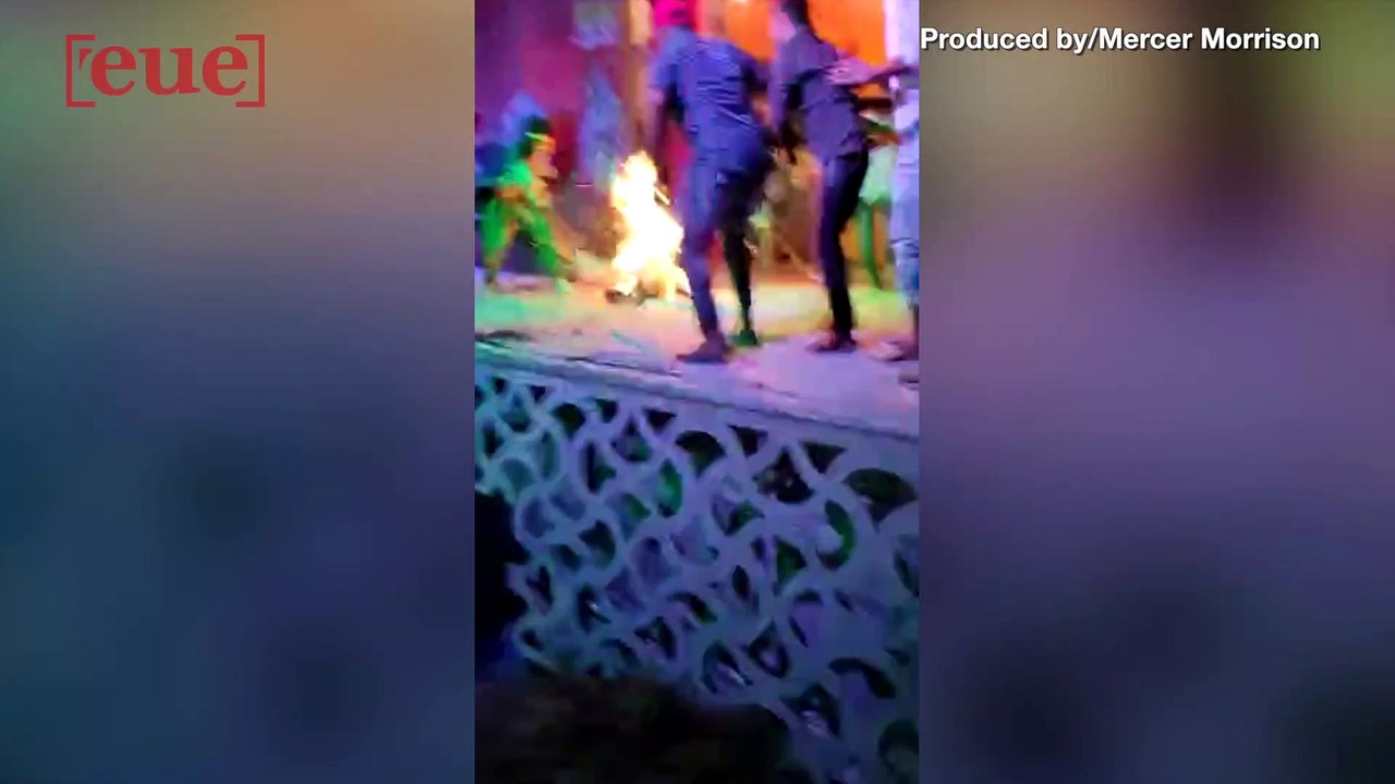 Horrific Footage Shows Fire-breather Engulfed In Flames After Outfit Is Accidentally Set on Fire