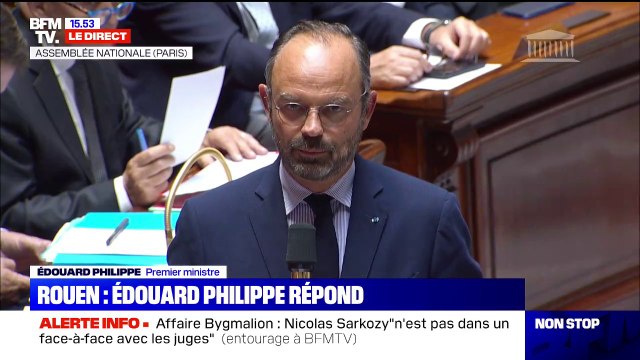 Incendie de l'usine Lubrizol: Édouard Philippe dénonce les fausses informations et dit faire toute transparence sur les résultats des analyses