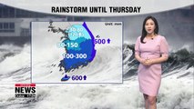 Jeju and eastern coastal regions expecting heavy downpour