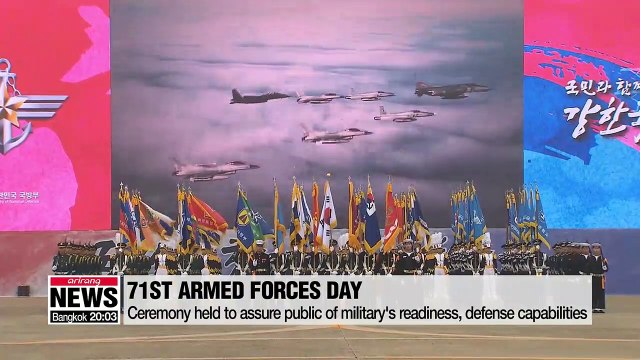 : S. Korea celebrates 71st Armed Forces Day, showcases F-35A jets to public for first time