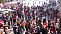 Bağdat'ta, Yeşil Bölge’ye girmeye çalışan göstericilere müdahale (2) - BAĞDAT