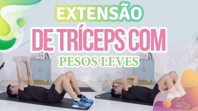 Extensão de tríceps com pesos leves - Melhor com Saúde