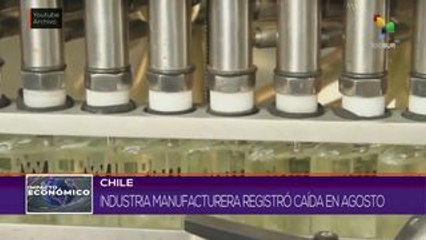 Chile: industria manufacturera registra caída en agosto
