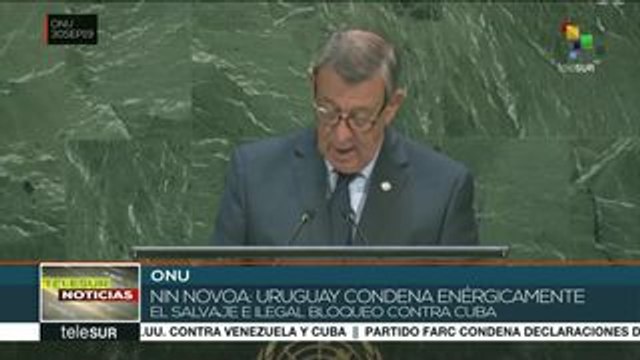 ONU: Uruguay condena bloqueo económico de EE.UU. contra Cuba