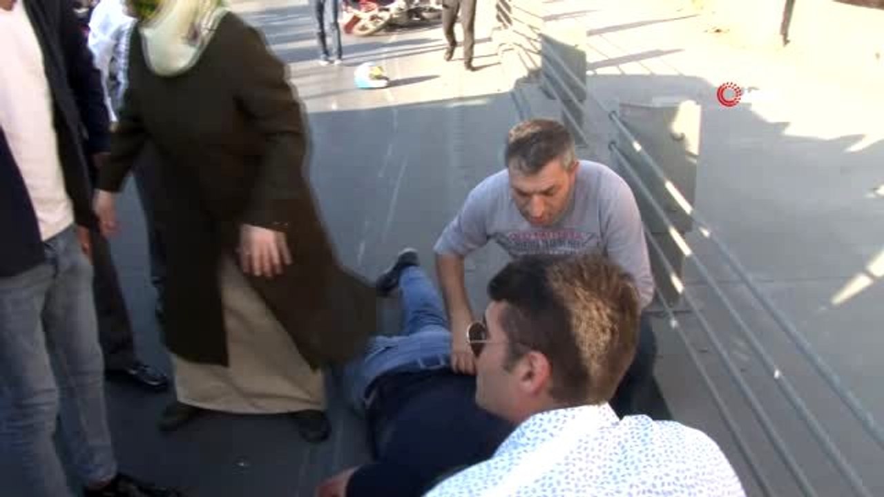 Şişli'de insanlık ölmemiş dedirten görüntü... Vatandaşlar yaralı için seferber oldu