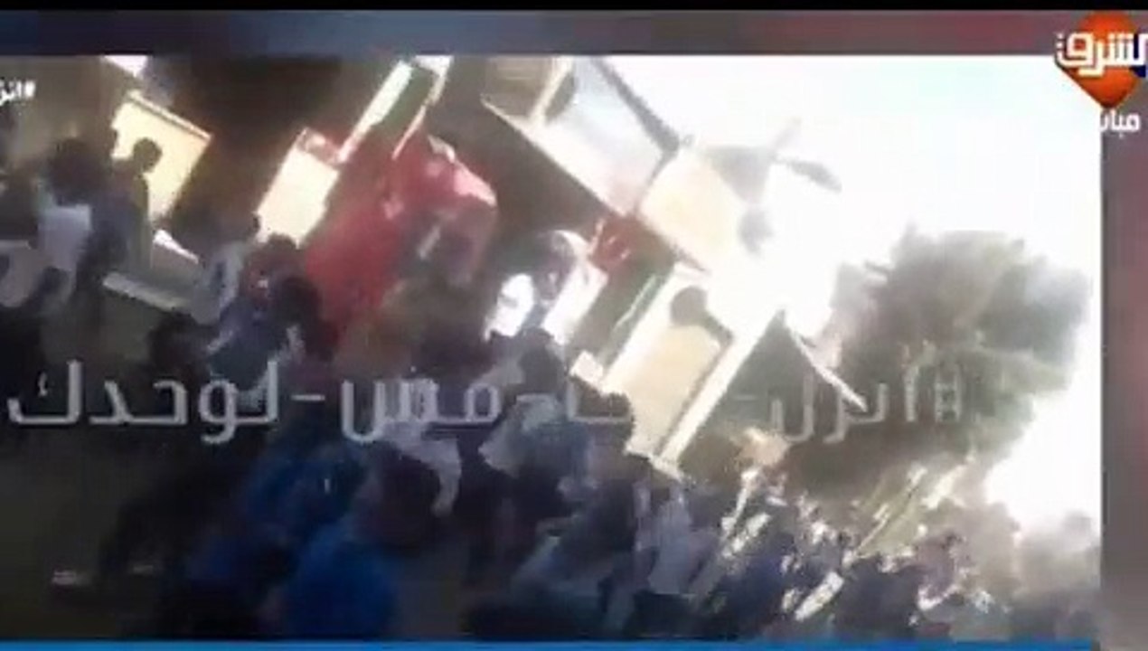 قناة الشرق تفبرك فيديو جديد لمظاهرة يقودها تلام...
