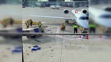 - Havalimanında bozulan yemek dağıtım aracı pisti birbirine kattı