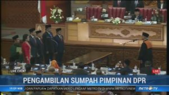 Pimpinan DPR Periode 2019-2024 Resmi Dilantik