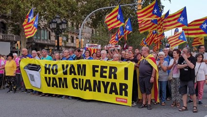 Comienza la manifestación de la ANC por el segundo aniversario del 1-O