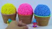 LEARN COLORS Play Massinha de Modelar Foam Ice Cream Cups Kinder Joy Kinder Egg Surprise Toys