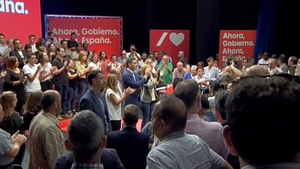 Sánchez en un acto del PSOE en Zaragoza