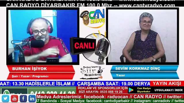 CAN RADYO DİYARBAKIR - ŞİİR MEMLEKETİ - SEVİM KORKMAZ DİNÇ - 01.10.2019