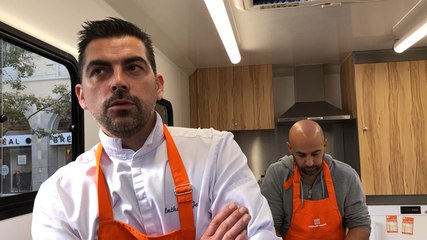 À Auray, un atelier avec Anthony Jehanno, chef étoilé dans le camion de la Banque alimentaire