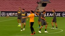 El Inter ya ha entrenado en el césped del Camp Nou