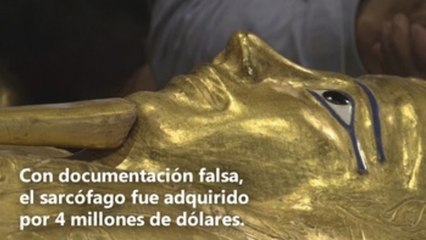 Egipto recupera un sarcófago milenario saqueado