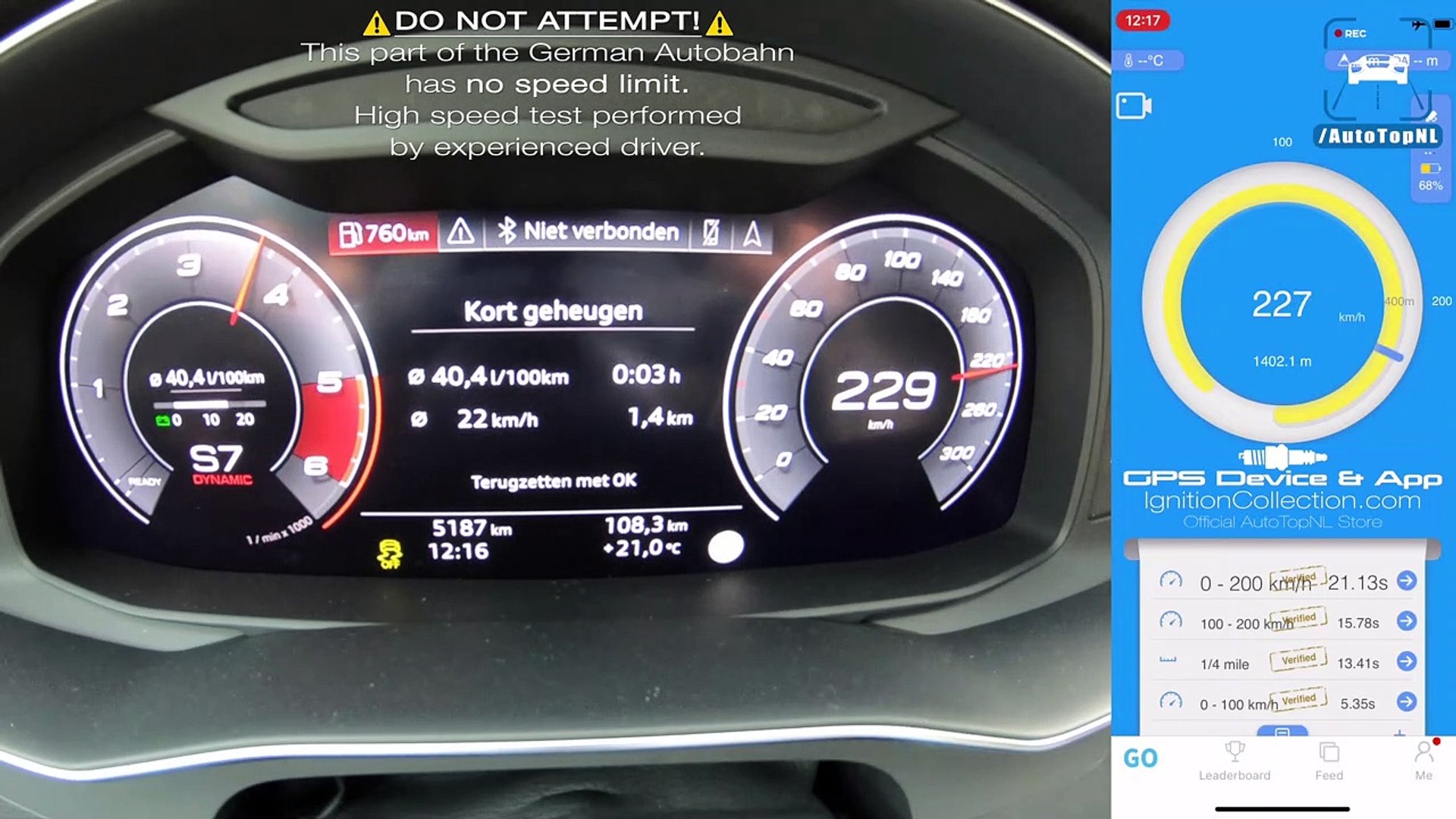 2020 AUDI S6 ACCELERATION & TOP SPEED 0-261km/h DRAGY GPS by AutoTopNL