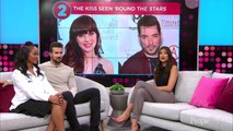 Jonathan Scott and Zooey Deschanel Share a Kiss While Sitting Front Row at DWTS Taping