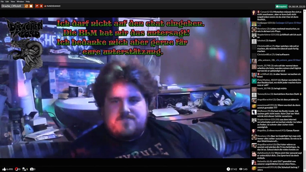 Der böse Brief von der BLM (Drachenlord Stream 01.10.2019)