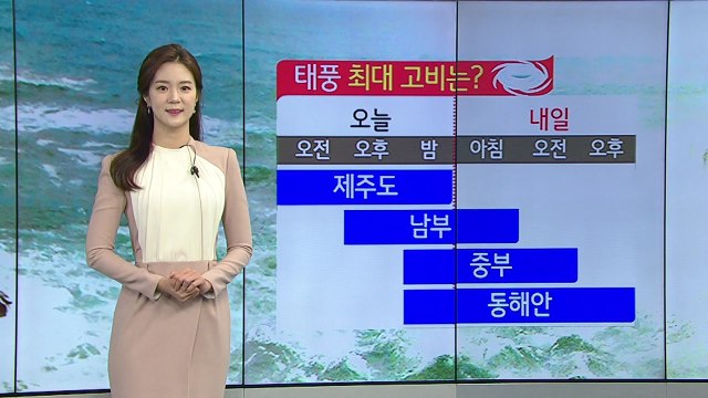 [날씨] 오늘 전국 비바람...자정 '태풍' 전남 해안 상륙 / YTN