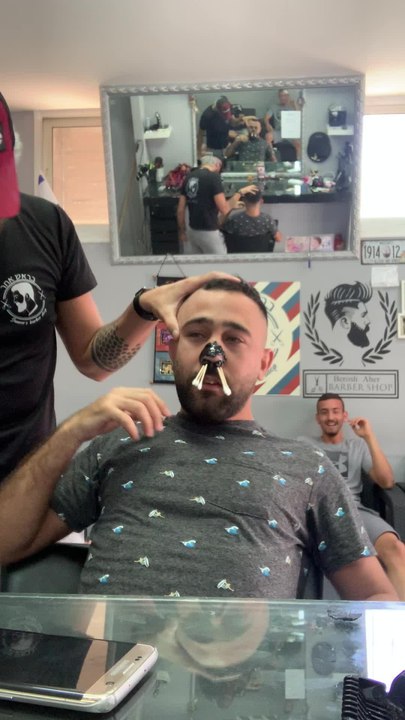 turkish barber nose hair removal