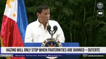 Hazing will only stop when fraternities are banned – Duterte