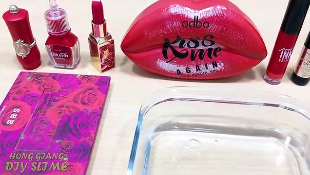 Black vs Red ! Rose | Mixing Makeup Eyeshadow into Clear Slime | Satisfying Slime s #562