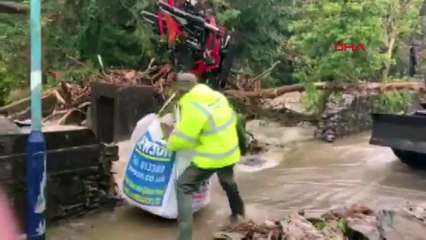İngiltere’ye bağlı Man Adası’nı sel vurdu