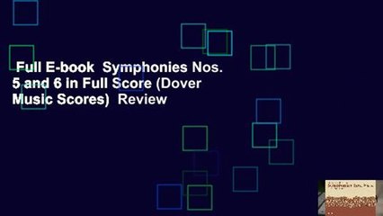 Full E-book  Symphonies Nos. 5 and 6 in Full Score (Dover Music Scores)  Review