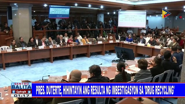 Pangulong #Duterte, hihintayin ang resulta ng imbestigasyon sa 'drug recycling'
