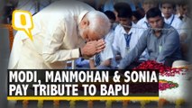 PM Modi, Manmohan & Sonia Pay homage to Mahatma Gandhi