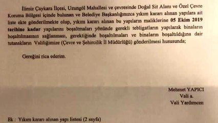 Tebligatlar gönderildi, Uzungöl'de yıkımlar 5 Ekim'de başlıyor