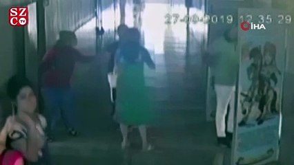 Kadın öğretmene darp kameralarda