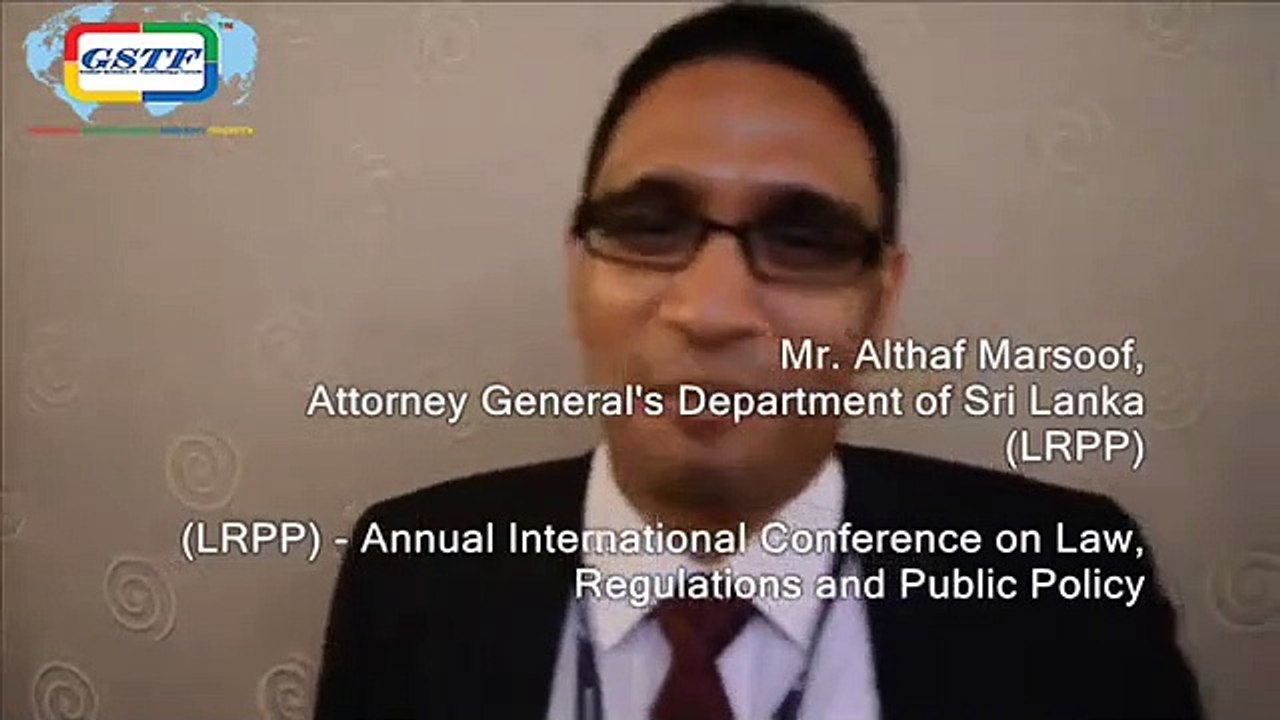 Mr. Althaf Marsoof at LRPP Conference 2013 by GSTF
