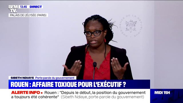 Rouen: Les premiers résultats d'analyse sur la qualité de l'air et de l'eau sont extrêmement rassurants (Sibeth Ndiaye)